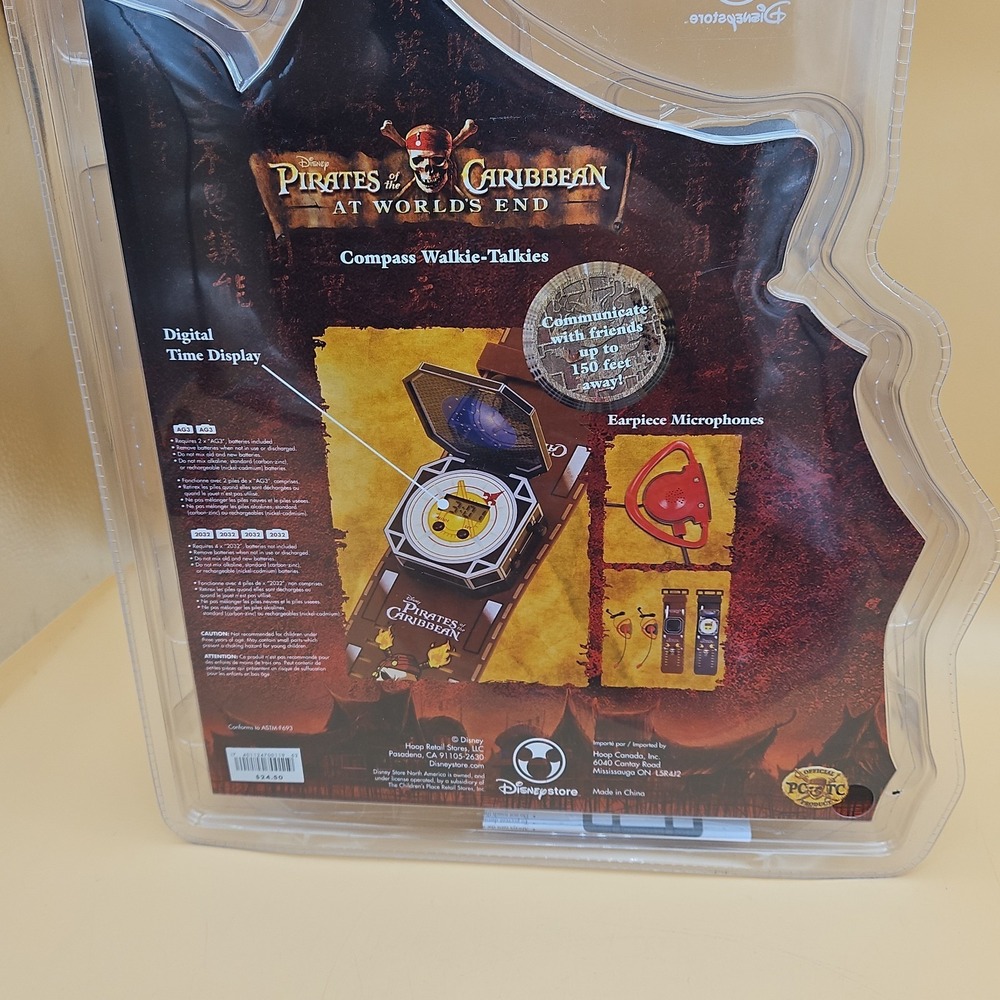 Pirates Of The Caribbean Disney Store Walkie Talkies Lot Of 2 Brand New - Picture 6 of 9